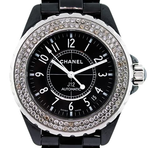 diamond chanel watch|chanel black watch with diamonds.